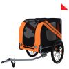 Large Folding Bike Trailer for Dogs â€“ 66LB Capacity All-Terrain Pet Carrier, Durable Steel Frame for Cycling, Jogging, Camping & Outdoor Adventures