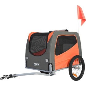 VEVOR Dog Bike Trailer, Supports up to 66 lbs, Pet Cart Bicycle Carrier, Easy Folding Frame with Quick Release Wheels, Universal Bicycle Coupler