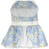 Blue Daisy Dog Dress with Matching Leash new Spring 2024