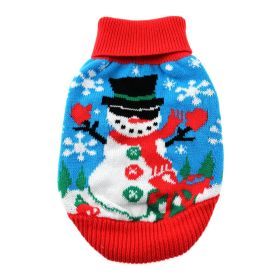 Dog Cable Knit 100% Cotton Sweater    Ugly Snowman (Option: 3X-Large)