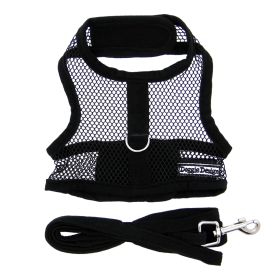 Cool Mesh Dog Harness - Solid Black (Option: Medium)