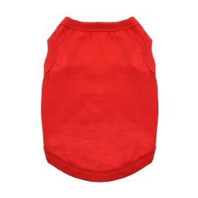 100% Cotton Dog Tanks - Flame Scarlet Red (Option: X-Large)