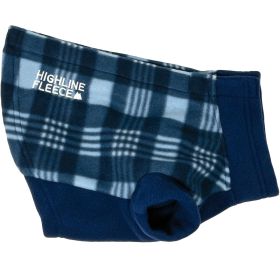 Highline Fleece Dog Coat - Blue Plaid (Option: Size 16LC)