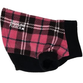 Highline Fleece Dog Coat - Pink and Black Plaid (Option: Size 22)