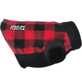 Highline Fleece Dog Coat - Red and Black Plaid (Option: Size 12LC)
