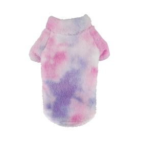 Soft Plush Pullover - Tie-Dye Pink & Purple (Option: Large)