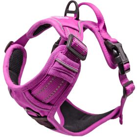Venture Paw PULL CONTROL Harness - Wild Raspberry -          Made with tough Outer Duck Fabric and Soft Mesh Lining. No Pulling / Front and Top D-Ring (Option: X-Large)