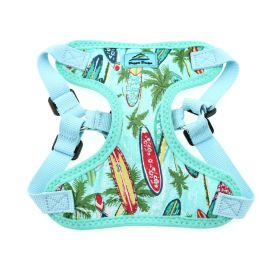 Wrap and Snap Choke Free Dog Harness - Surfboards and Palms (Option: Large)